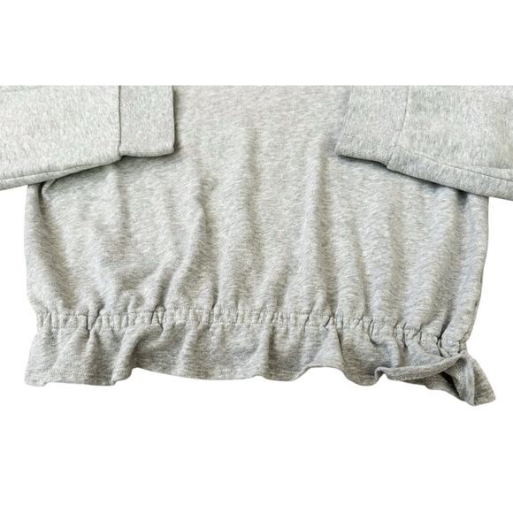 POPSUGAR Light Gray Ruffle Hem Sweatshirt Womens Size L - Picture 3 of 7